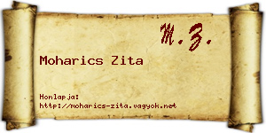 Moharics Zita névjegykártya